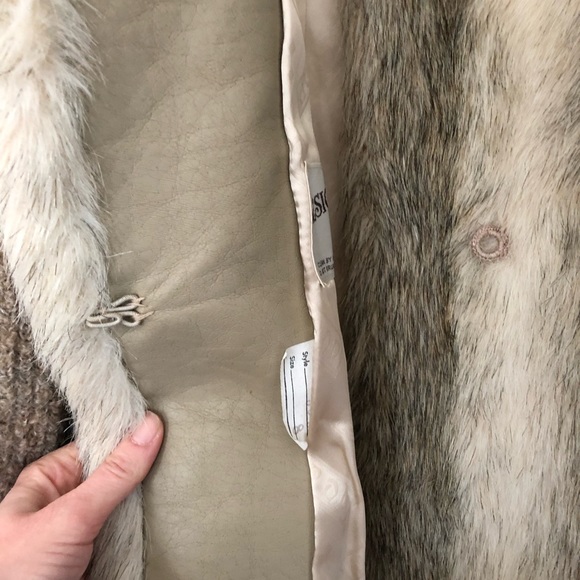 Vintage Designer Dubrowsky & Perlbinder Faux Fur Sweater Jacket - Picture 4 of 13